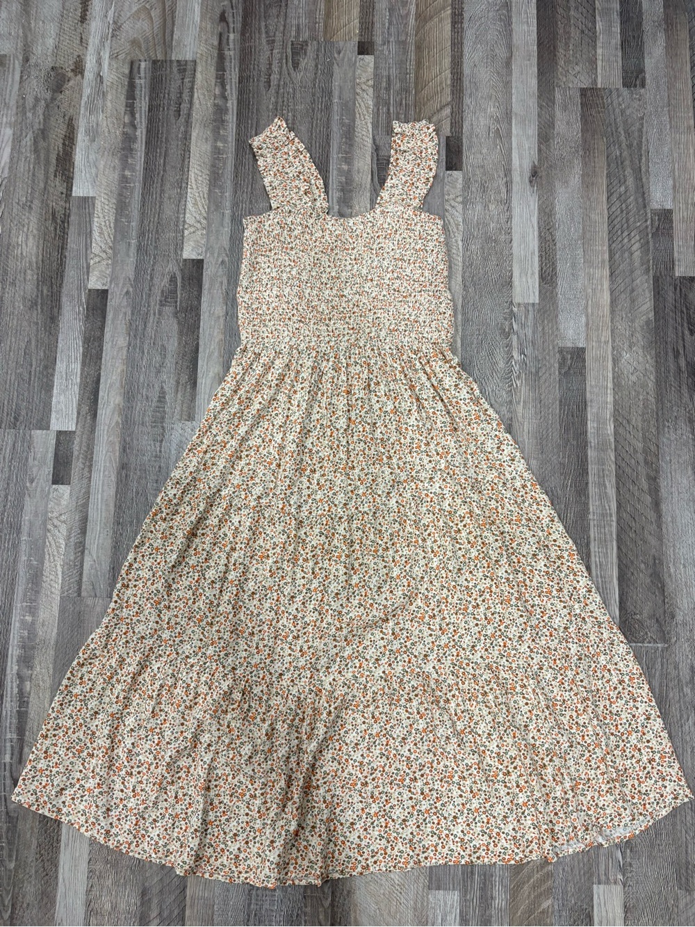 Aerie Smocked Ditzy Floral Midi Dress Small - Picture 2 of 5